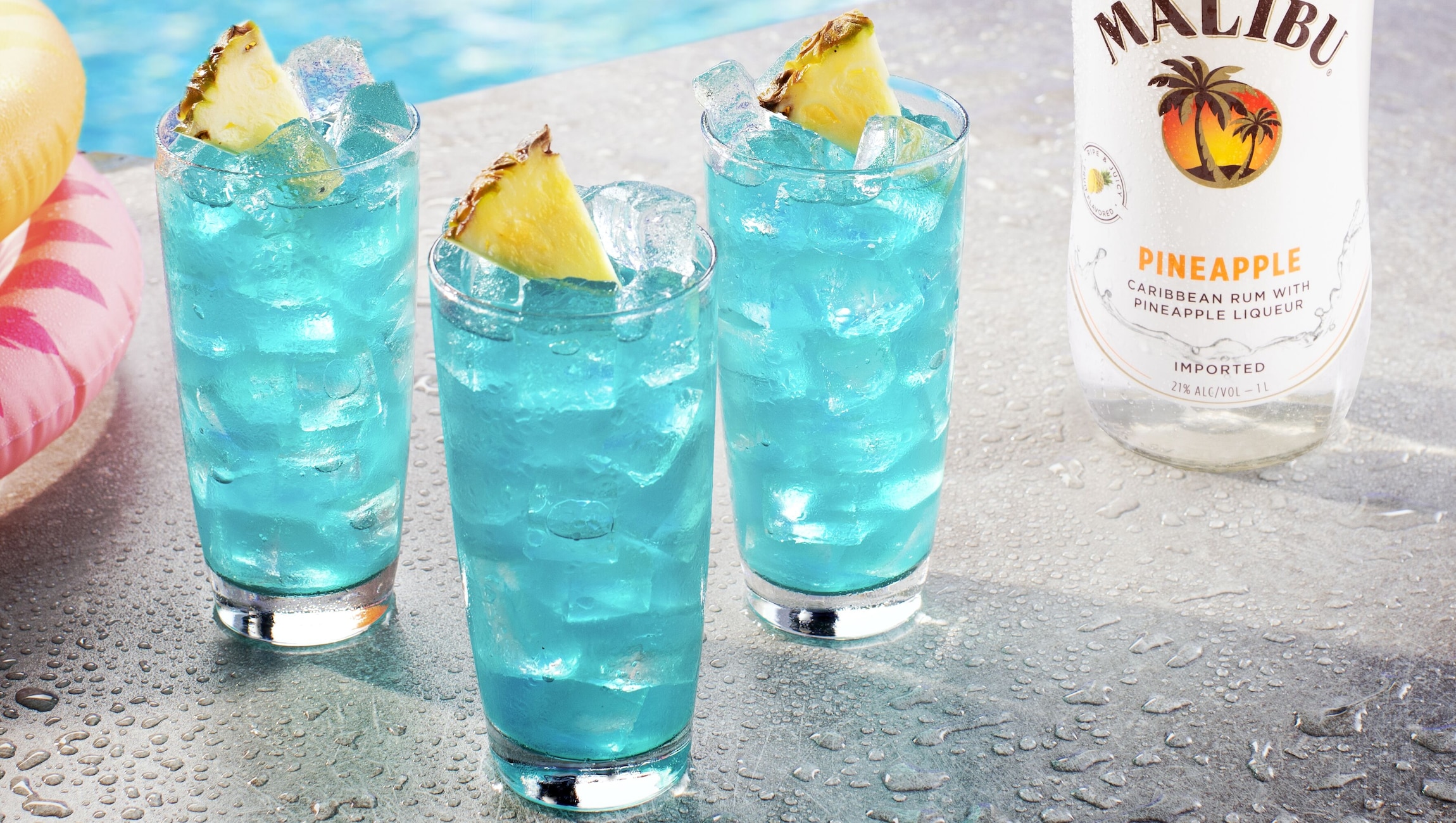 Pineapple Blue Hawaiian Recipe - Malibu Rum Drinks